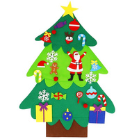 Sapin de Noël en feutre à faire soi-même pour le mur 25 ornements