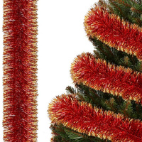 Guirlande pour sapin de Noël 6 m Rouge et Or