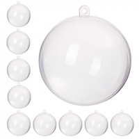 Acrylique boules 10 pièces Ø 6 cm Boule de Noël à remplir transparente
