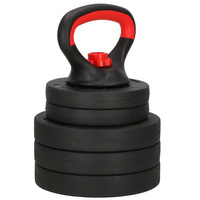 Kettlebell avec charge ajustable, ensemble de 10 kg avec 5 disques d'haltères