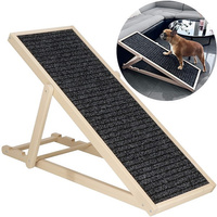 Rampe pour chien en bois plateforme réglable en hauteur à 3 niveaux