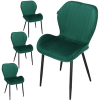 Chaises de salle à manger rembourrées avec dossier - Ensemble de 4