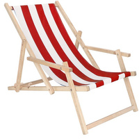 Chaise longue en bois de hêtre Chaise longue avec accoudoirs Réglage sur 3 niveaux Barre de sécurité Charge jusqu'à 120 kg