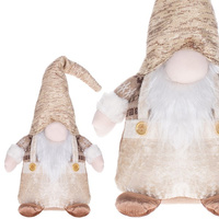 Nain scandinave avec bonnet pointu 35 cm, couleur or, pull tricoté
