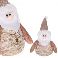 Père Noël 22 cm, Saint-Nicolas, bonnet à pompon avec paillettes