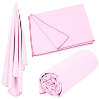 Serviette en microfibre 40 x 80 cm rose à séchage rapide
