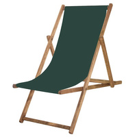 Chaise longue Chaise de jardin en bois imprégné pliable vert foncé