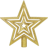 Stern-Spitze Christbaumspitze 14,5 cm goldfarben