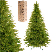 Sapin de Noël artificiel comme vivant 240 cm épicéa naturel avec support moderne dense