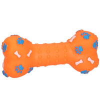 Jouet pour chien Os avec Squeaker et Picots 16 cm pour grands et petits chiens