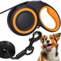 Laisse pour chien enrouleur de ceinture Longueur 5 m orange