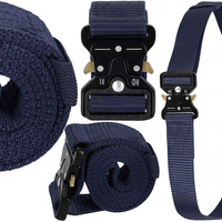 Ceinture, fermeture rapide, 125 cm, boucle QR en métal, bleu foncé