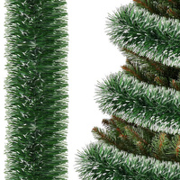 Guirlande pour sapin de Noël 6 m vert foncé blanc