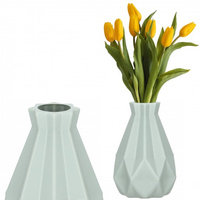Vase à fleurs en plastique, menthe