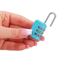 Cadenas à combinaison de bagages à code personnalisable bleu clair