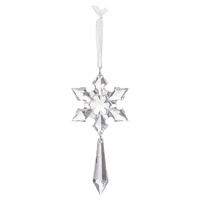Flocon de neige, transparent, 13 cm, décoration de sapin de Noël