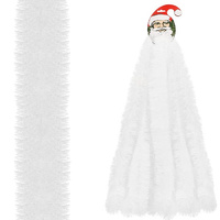 Guirlande de sapin de Noël Lametta 6 m, blanc
