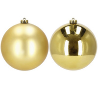 grands boules de Noël diamètre 15 cm 2 pièces or