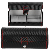 Étui à montres pour 2 montres, boîtier de montre, noir