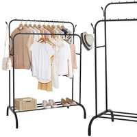 Portant à vêtements avec 2 tringles et une étagère