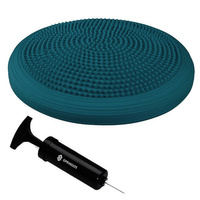 Coussin d'équilibre PRO incl. pompe à air avec picots d'un côté pour une posture assise correcte
