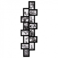 Cadre photo collage pour 14 photos Cadre photo format portrait-paysage noir