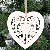 Ornement Coeur 7 cm Décoration de Sapin de Noël