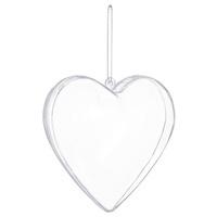 Acrylique, plastique, remplissable, divisible, avec anneau de suspension, transparent