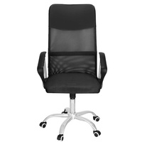 Chaise de bureau Chaise d'ordinateur rembourrée et réglable en hauteur Chaise de bureau à domicile noire