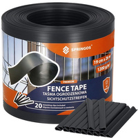 PVC-Bande de clôture 26 m x 19 cm 1200 g/m2 avec clips de fixation 20 pièces anthracite