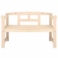 Banc en bois avec accoudoirs pour 2 personnes