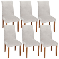 Housses de chaise Housse de chaise Version courte 6 pièces gris