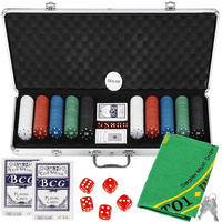 Pokerset 500 Jetons 2 Jeux de cartes Tapis de jeu 5 Dés inclus Valise