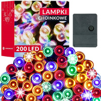Guirlande lumineuse intérieure 200 diodes colorées alimentation secteur 15,5 m