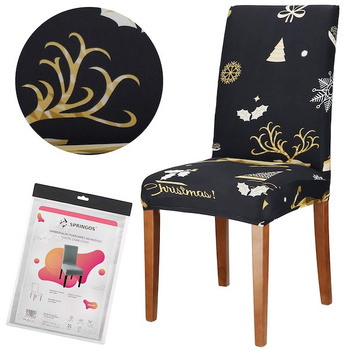 Housse de chaise avec motifs de Noël et d'hiver