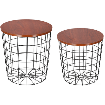 2er-Set Tables d'appoint, Métal - Tables basses