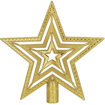 Stern-Spitze Christbaumspitze 14,5 cm goldfarben