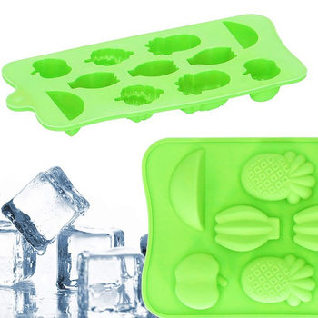 Moule à glaçons en silicone 11 cubes verts