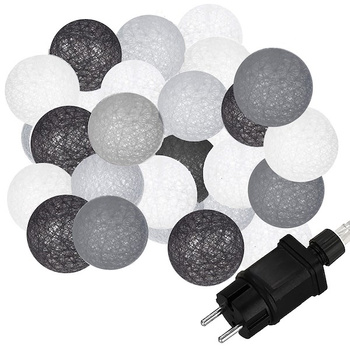 Guirlande lumineuse LED Cotton Balls avec prise 30 LEDs