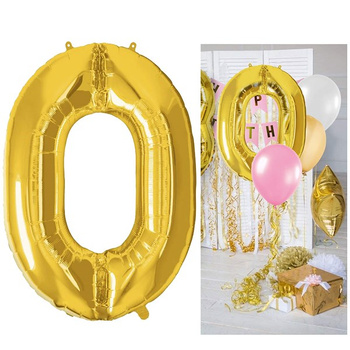 Ballon en forme de chiffre 0 en feuille décorative pour anniversaire