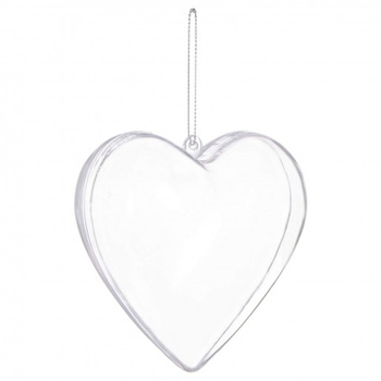 Coeur en acrylique en plastique, incassable, remplissable