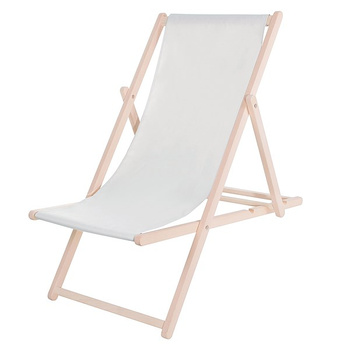 Chaise longue pliante réglable, chaise longue de jardin en bois gris clair