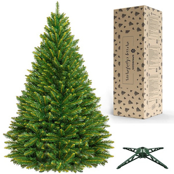 Künstlicher Weihnachtsbaum mit Ständer 220 cm Naturgetreu Dichte Zweige PVC Kaukasus-Fichte