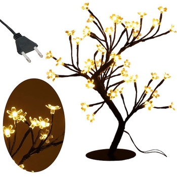 LED-Lichterbaum beleuchteter Deko-Baum mit Blumen
