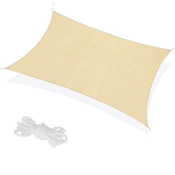 Voile d'ombrage rectangulaire incl. Ligne de fixation 3 x 4 m jaune soleil