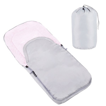 Baby sac de pieds, sac de pieds d'hiver 90x43 cm gris-rose