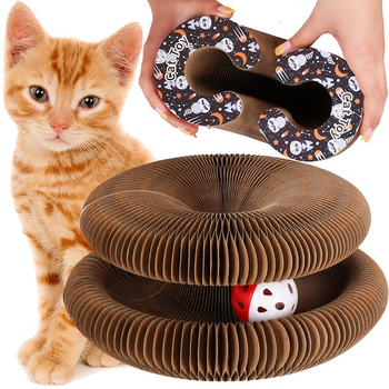 Jouet pour chat Griffoir pour chat avec balle de jeu Kratzdonut