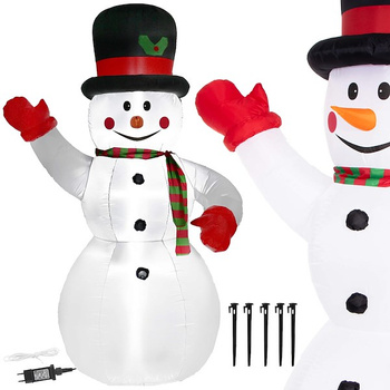 Bonhomme de neige figurine de Noël gonflable LED 180 cm