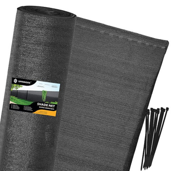 Filet d'ombrage 1,7 x 25 m Couverture de clôture incl. 100 pièces de colliers de serrage Anthracite