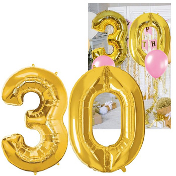 Ballon en forme de chiffre 30 Décoration d'anniversaire